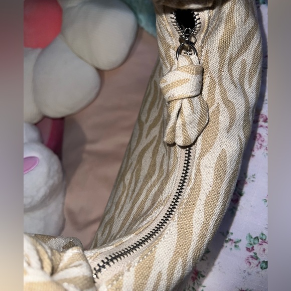 Zara Neutral Zebra Print Shoulder Bag - Picture 5 of 5